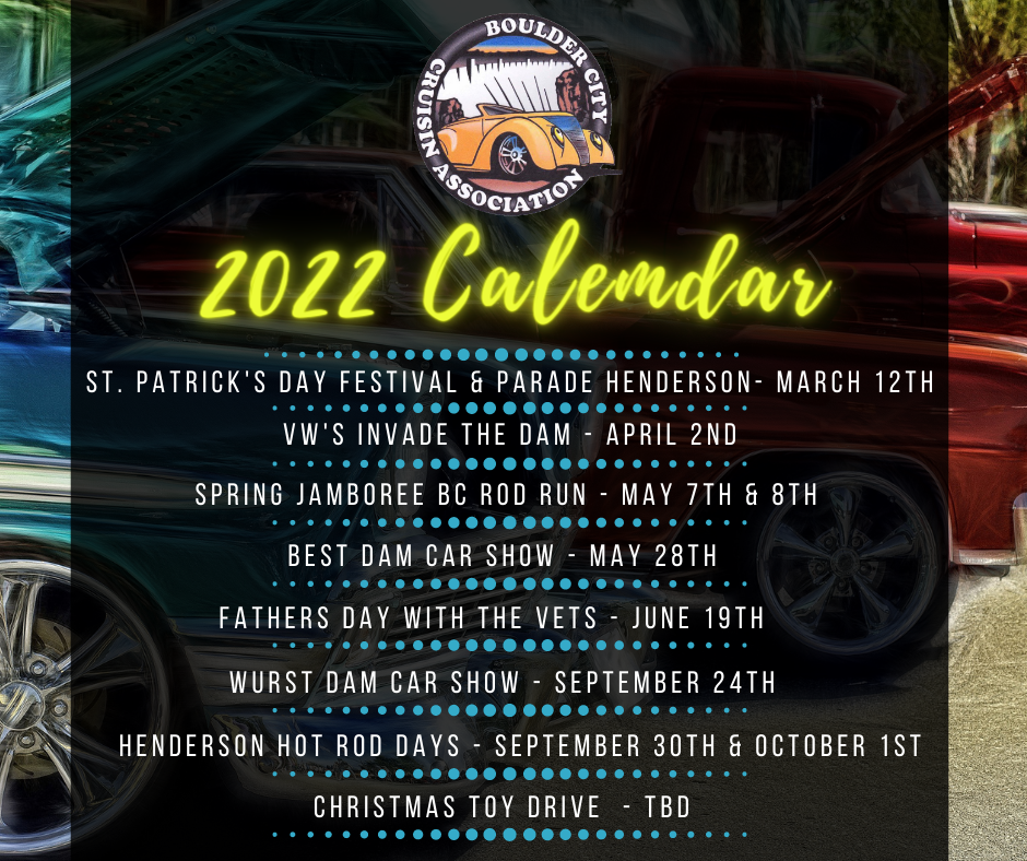 2022 BCCA Events Boulder City Cruisin Association