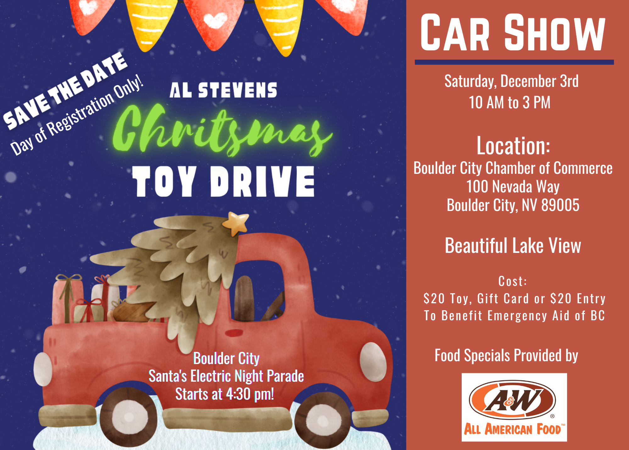 Christmas Toy Drive Car Show Boulder City Cruisin Association