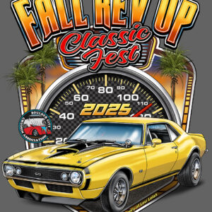 2025 The Fall Rev Up Classic Car Fest GREY ZIP HOODIE