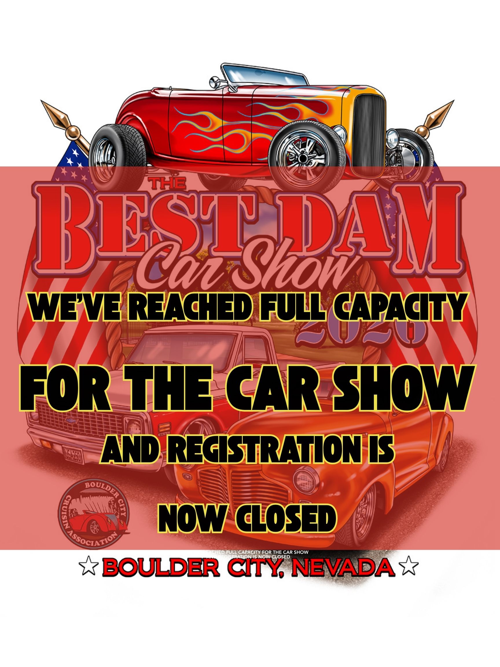 🏁 May 23, 2026 🏁 Best Dam Car Show – UPDATE: We have hit capacity, REG IS NOW CLOSED
